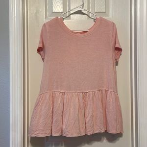 Pink Peplum Top from target